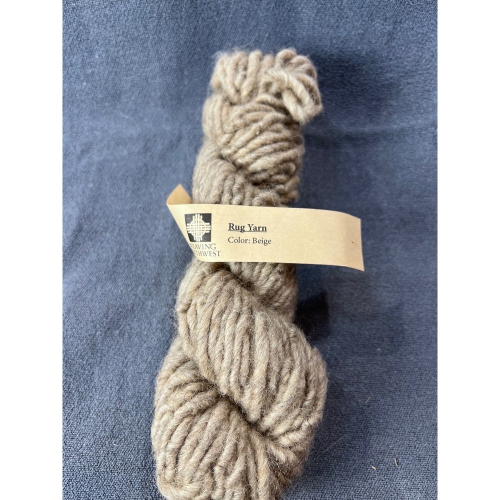 Weaving Southwest Rug‎ Yarn Beige Bulky Wool Skein for Tapestry and Weaving